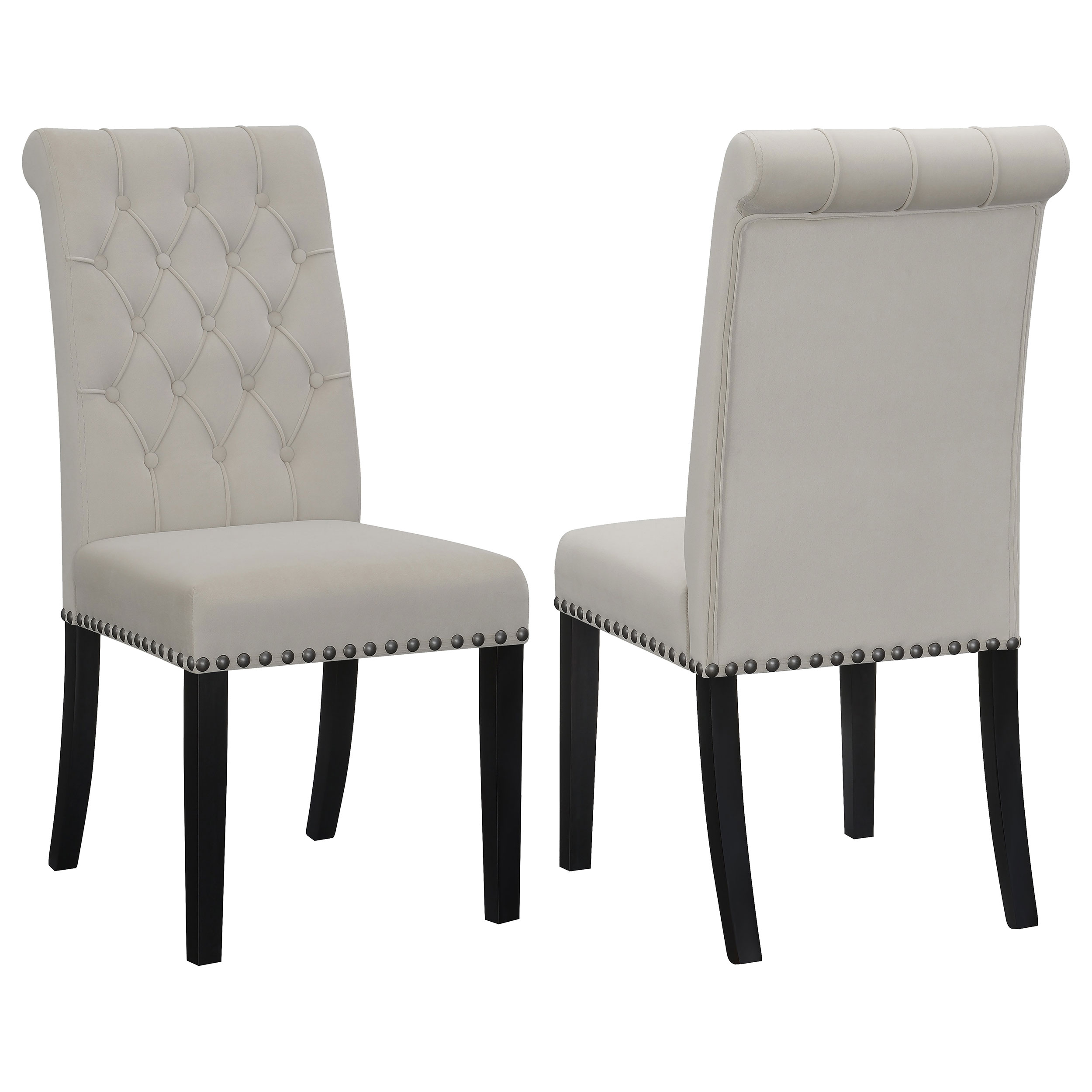 Alana Velvet Upholstered Dining Side Chair Sand (Set of 2) Alana Velvet Upholstered Dining Side Chair Sand (Set of 2) product image