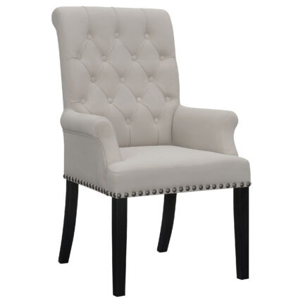Alana Velvet Upholstered Dining Arm Chair Sand product image