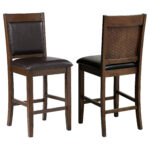 Dewey Upholstered Counter Chair Walnut (Set of 2) product image