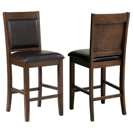 Dewey Upholstered Counter Chair Walnut (Set of 2) product image