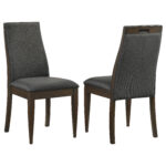 Wes Upholstered Dining Side Chair Dark Walnut (Set of 2) product image