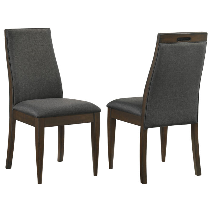 Wes Upholstered Dining Side Chair Dark Walnut (Set of 2) product image