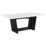 Osborne 72-inch Marble Top Dining Table Rustic Espresso product image