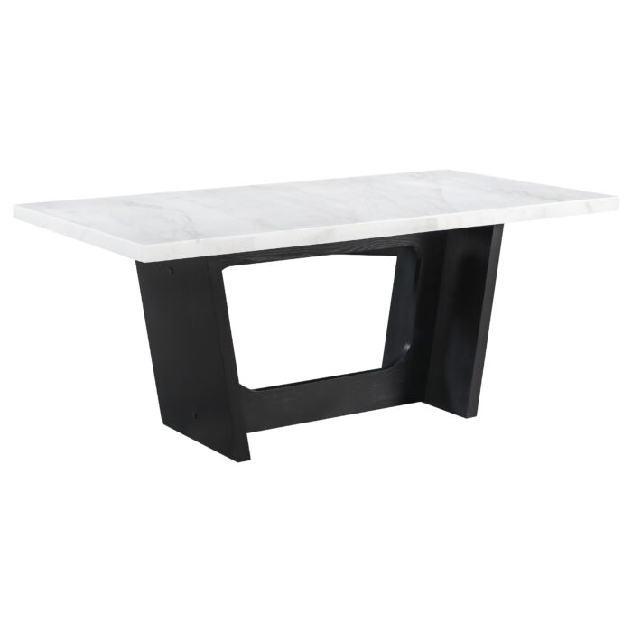 Osborne 72-inch Marble Top Dining Table Rustic Espresso product image