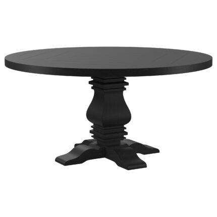 Florence Round 60-inch Pedestal Base Dining Table Black product image