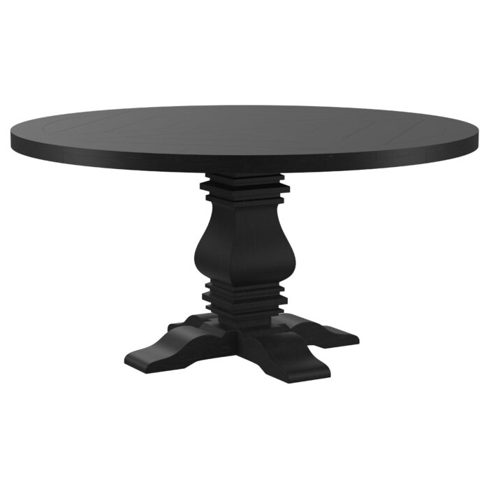 Florence Round 60-inch Pedestal Base Dining Table Black product image