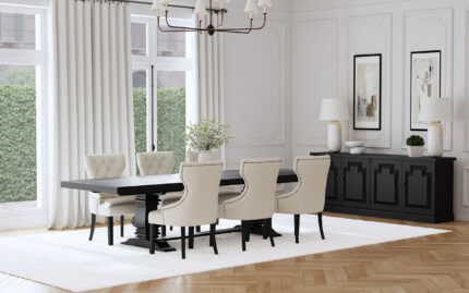 Florence 7-piece 126-inch Extension Dining Table Set Beige product image