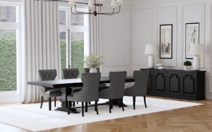Florence 7-piece 126-inch Extension Dining Table Set Grey product image