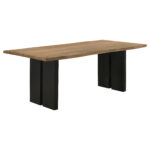 Bradshaw 80-inch Live Edge Wood Dining Table Natural Acacia product image
