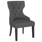 Baney Fabric Upholstered Dining Side Chair Grey and Black product image