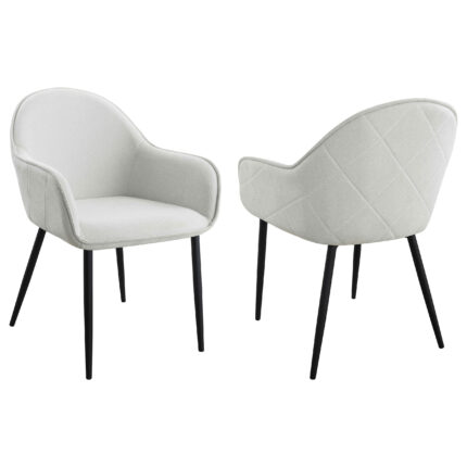 Emma Fabric Upholstered Dining Arm Chair Fog Grey (Set of 2) product image