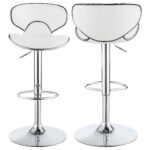 Edenton Upholstered Adjustable Bar Stool White (Set of 2) product image
