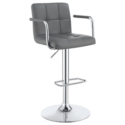 Palomar Adjustable Height Bar Stool Grey and Chrome product image