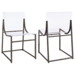 Adino Acrylic Dining Side Chair Black Nickel (Set of 2) product image