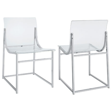 Adino Acrylic Dining Side Chair Chrome (Set of 2) product image