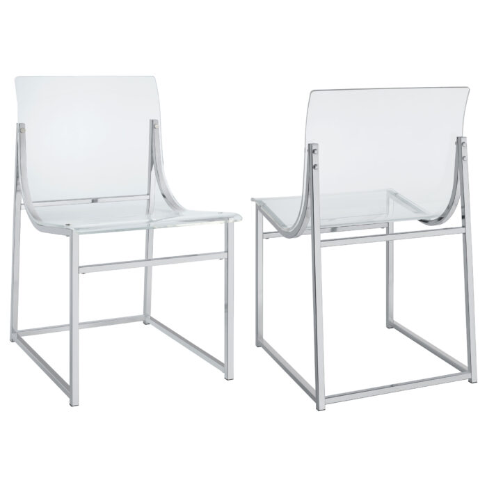 Adino Acrylic Dining Side Chair Chrome (Set of 2) product image