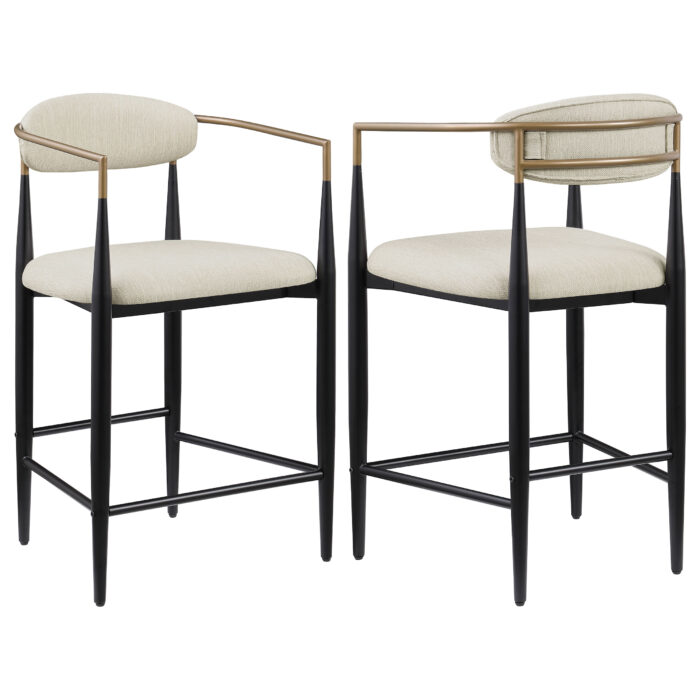 Tina Fabric Upholstered Counter Chair Beige (Set of 2) product image