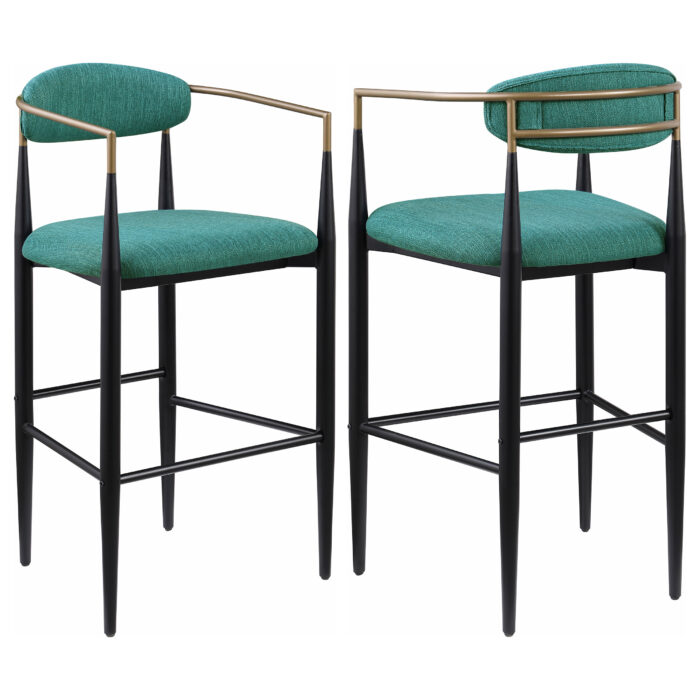 Tina Fabric Upholstered Bar Chair Green (Set of 2) product image
