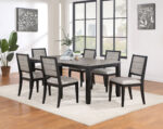 Elodie 7-piece Rectangular Extension Leaf Dining Set Black product image