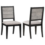 Elodie Wood Dining Side Chair Grey and Black (Set of 2) product image
