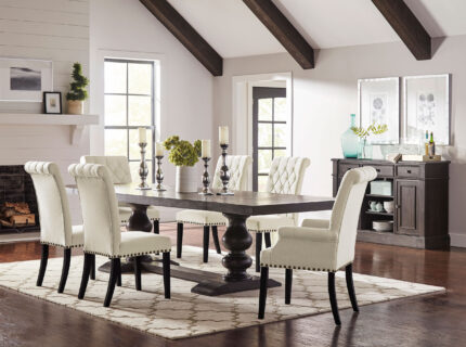 Phelps 5-piece Rectangular Dining Table Set Distressed Noir product image