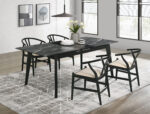 Crestmont 5-piece Extension Leaf Dining Table Set Black product image