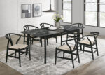 Crestmont 7-piece Extension Leaf Dining Table Set Black product image