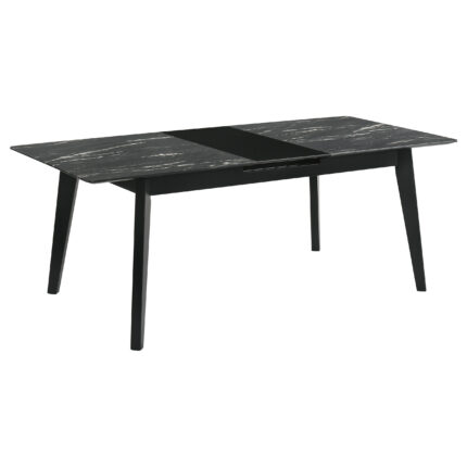 Crestmont 78-inch Extension Dining Table Black Faux Marble product image