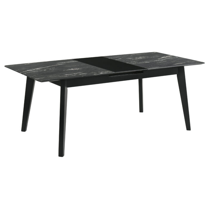 Crestmont 78-inch Extension Dining Table Black Faux Marble product image