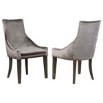 Phelps Velvet Upholstered Dining Side Chair Grey (Set of 2) product image
