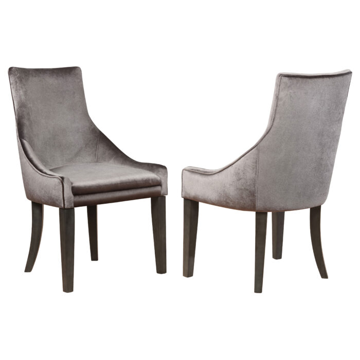 Phelps Velvet Upholstered Dining Side Chair Grey (Set of 2) product image