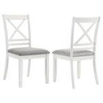 Hollis Cross Back Wood Dining Side Chair White (Set of 2) product image
