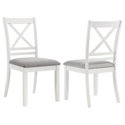 Hollis Cross Back Wood Dining Side Chair White (Set of 2) product image