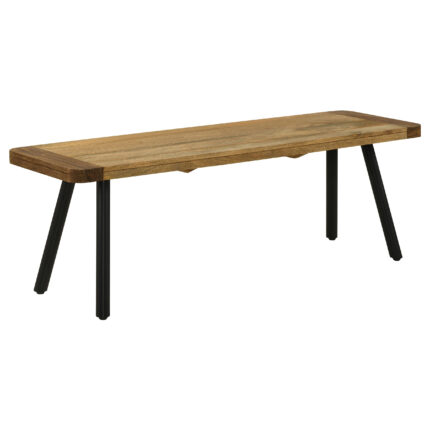 Maverick Wood Dining Bench Natural Mango and Black product image