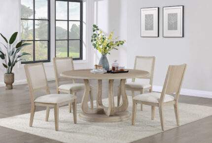 Trofello 5-piece Round Dining Table Set White Washed product image