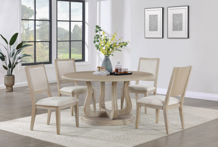 Trofello 5-piece Round Dining Table Set White Washed product image