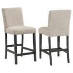 Alba Boucle Upholstered Counter Chair Beige (Set of 2) product image