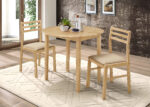 Bucknell 3-piece Round Drop Leaf Dining Table Set Natural product image