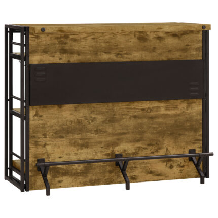 Renaldi 3-shelf Home Bar Wine Cabinet Rustic Nutmeg product image