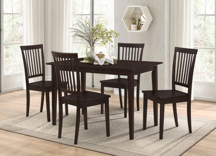 Gomez 5-piece Rectangular Dining Table Set Cappuccino product image