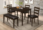 Guillen 5-piece Rectangular Dining Table Set Cappuccino product image