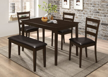 Guillen 5-piece Rectangular Dining Table Set Cappuccino product image