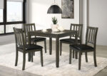 Parkwood 5-piece Square Dining Table Set Charcoal product image
