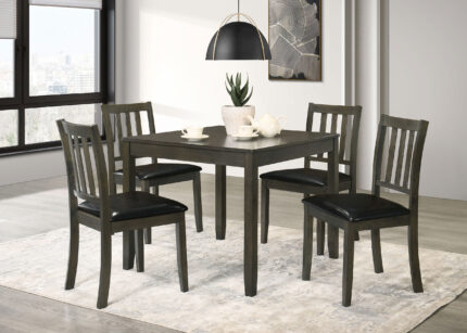 Parkwood 5-piece Square Dining Table Set Charcoal product image