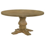 Florence Round 60-inch Wood Dining Table Rustic Honey product image