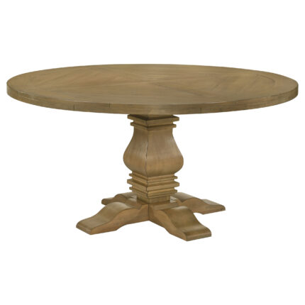 Florence Round 60-inch Wood Dining Table Rustic Honey product image