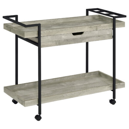 Ventura 1-drawer Engineered Wood Bar Cart Grey Driftwood product image