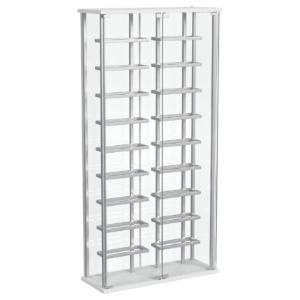 Montara Tempered Glass Wine Storage LED Curio Cabinet Chrome product image