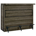 Joe 5-shelf Composite Wood Home Bar Wine Cabinet Aged Oak product image