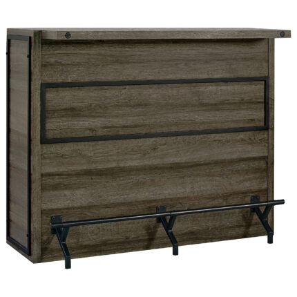Joe 5-shelf Composite Wood Home Bar Wine Cabinet Aged Oak product image